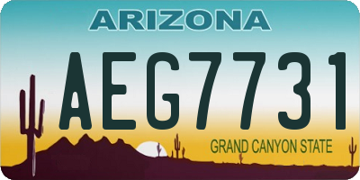 AZ license plate AEG7731