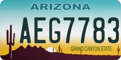 AZ license plate AEG7783