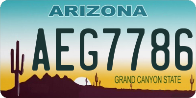 AZ license plate AEG7786