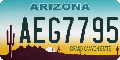 AZ license plate AEG7795