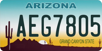 AZ license plate AEG7805