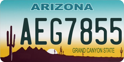 AZ license plate AEG7855