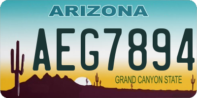 AZ license plate AEG7894