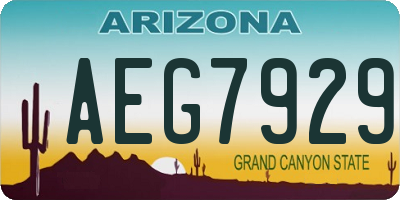 AZ license plate AEG7929