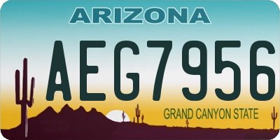 AZ license plate AEG7956