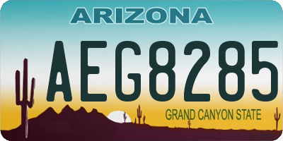 AZ license plate AEG8285