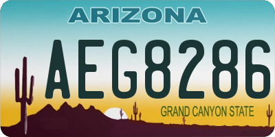 AZ license plate AEG8286
