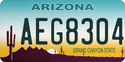 AZ license plate AEG8304