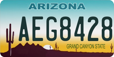 AZ license plate AEG8428