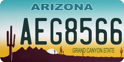 AZ license plate AEG8566