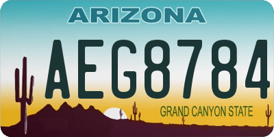 AZ license plate AEG8784