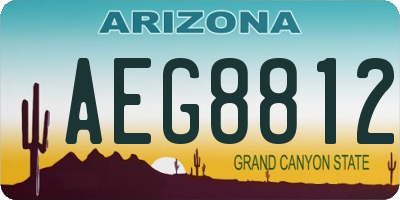 AZ license plate AEG8812