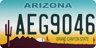 AZ license plate AEG9046