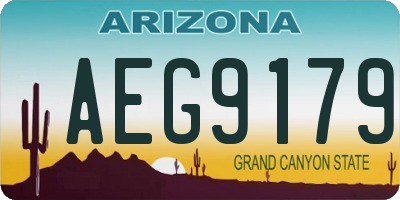AZ license plate AEG9179