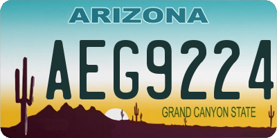 AZ license plate AEG9224