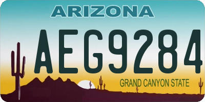 AZ license plate AEG9284