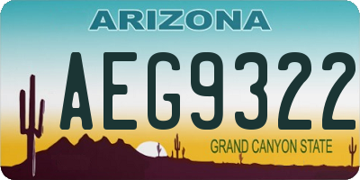 AZ license plate AEG9322