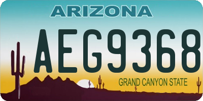 AZ license plate AEG9368