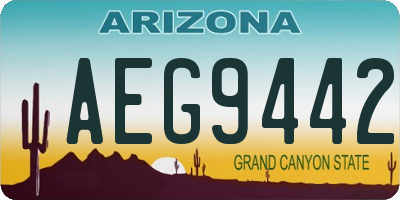 AZ license plate AEG9442