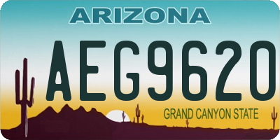 AZ license plate AEG9620