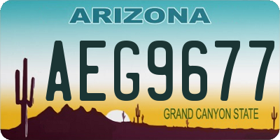 AZ license plate AEG9677