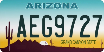 AZ license plate AEG9727