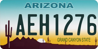 AZ license plate AEH1276