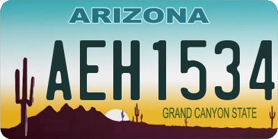 AZ license plate AEH1534