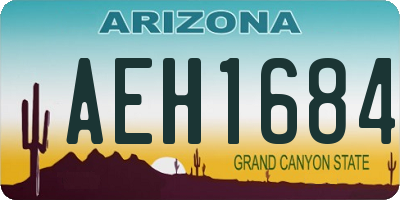 AZ license plate AEH1684