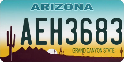 AZ license plate AEH3683