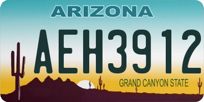 AZ license plate AEH3912