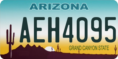 AZ license plate AEH4095