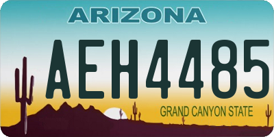 AZ license plate AEH4485