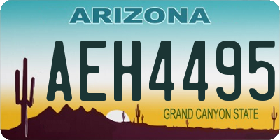 AZ license plate AEH4495