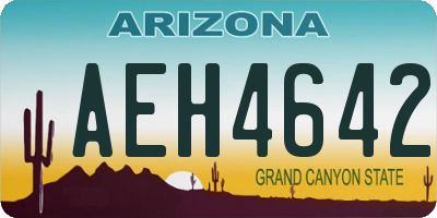 AZ license plate AEH4642