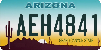 AZ license plate AEH4841
