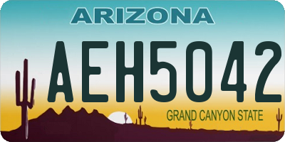 AZ license plate AEH5042
