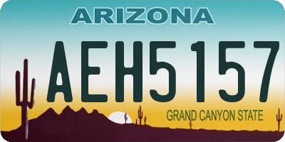 AZ license plate AEH5157