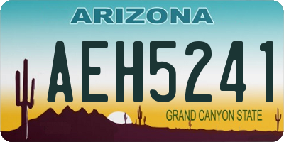 AZ license plate AEH5241