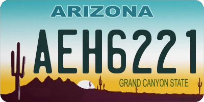 AZ license plate AEH6221