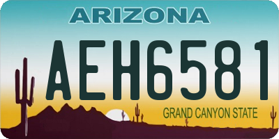 AZ license plate AEH6581