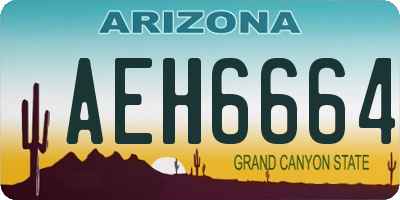 AZ license plate AEH6664