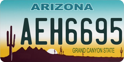 AZ license plate AEH6695