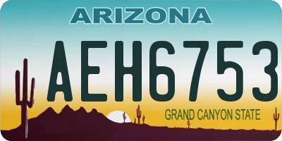 AZ license plate AEH6753