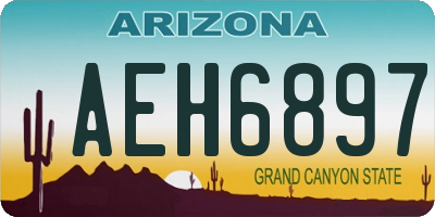 AZ license plate AEH6897