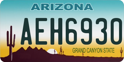 AZ license plate AEH6930