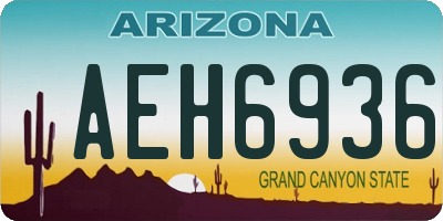 AZ license plate AEH6936