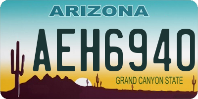 AZ license plate AEH6940