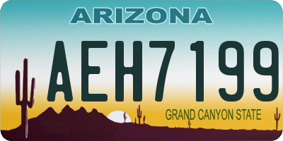 AZ license plate AEH7199