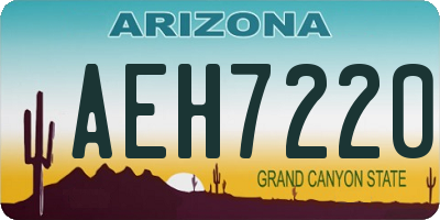 AZ license plate AEH7220